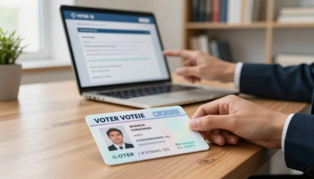 Voter ID Card correction process online form भरते हुए applicant